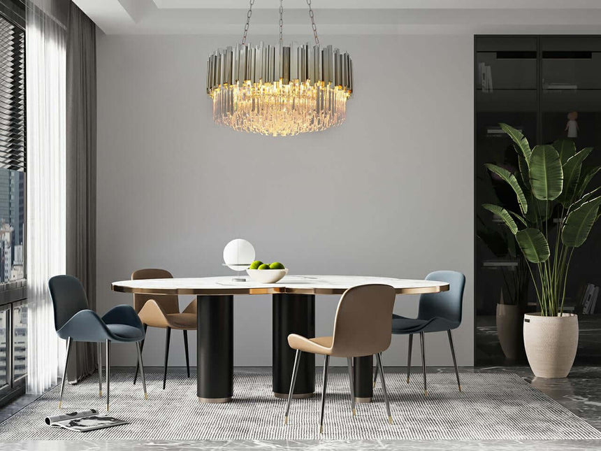 Imperial Silver 60 függőlámpa – acél, kristály