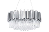 Imperial Silver 80 függőlámpa – acél, kristály