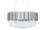 Imperial Silver 80 függőlámpa – acél, kristály