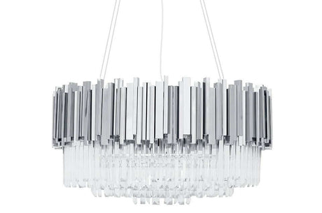 Imperial Silver 80 függőlámpa – acél, kristály