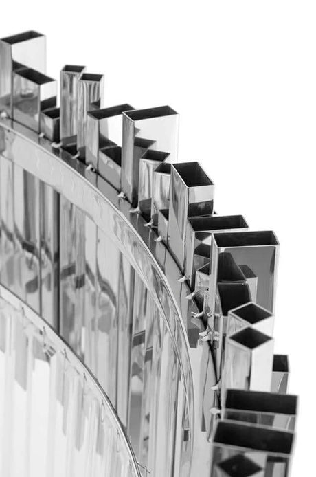 Imperial Silver 80 függőlámpa – acél, kristály