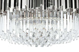 Imperial Silver 80 függőlámpa – acél, kristály