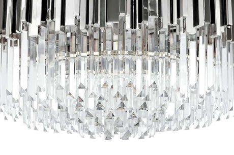 Imperial Silver 80 függőlámpa – acél, kristály