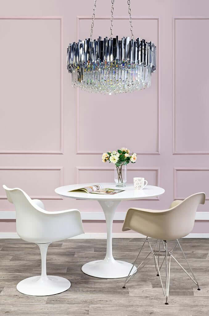 Imperial Silver 80 függőlámpa – acél, kristály