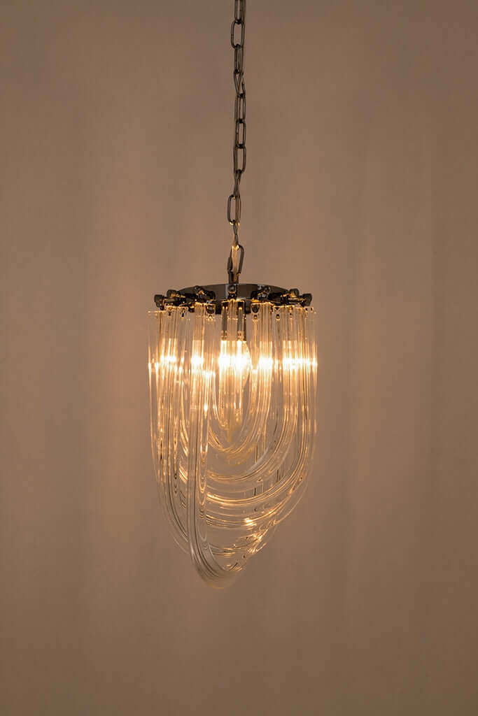 Murano S függőlámpa króm – üveg, fém