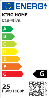 Ring 40 függőlámpa ezüst – LED, polírozott acél