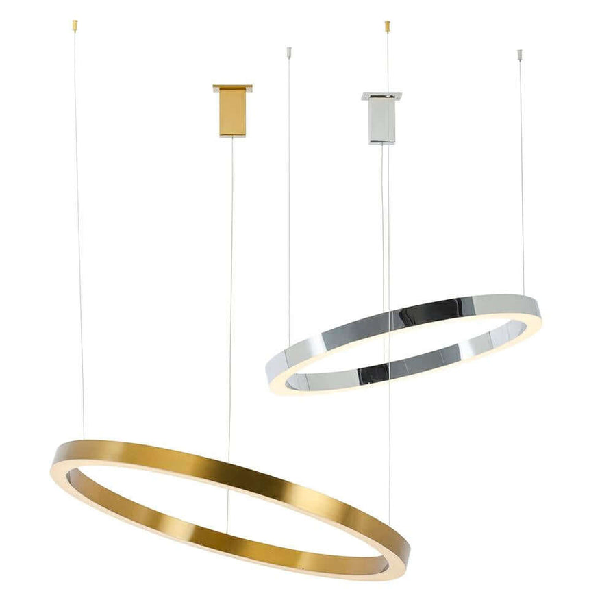 Ring 80 függőlámpa ezüst – LED, polírozott acél