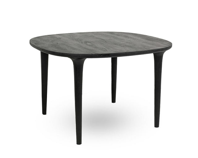 Laminar 120 étkezőasztal fekete – tömör mangófa