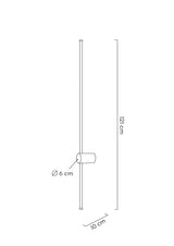 Ombre 120 fali lámpa fekete, 2 darabos szett – LED, acél