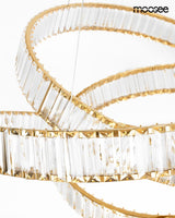 Wave 80 függőlámpa arany – LED, acél, kristály