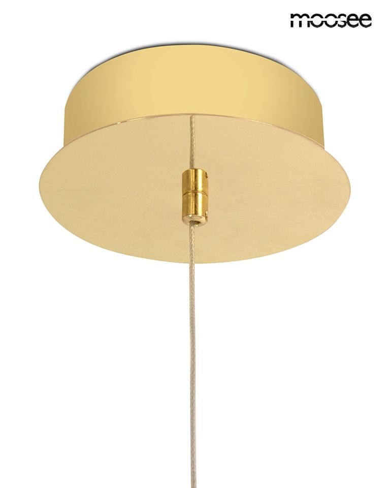 Libra függőlámpa arany – LED, fém, üveg