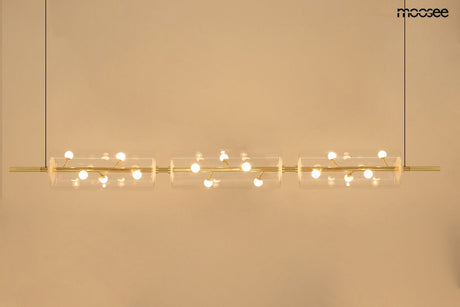 Clara függőlámpa arany – LED, fém, üveg
