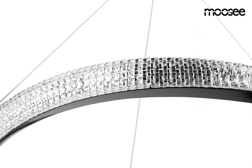 Anillo 80 függőlámpa fekete króm – LED, fém, alumínium