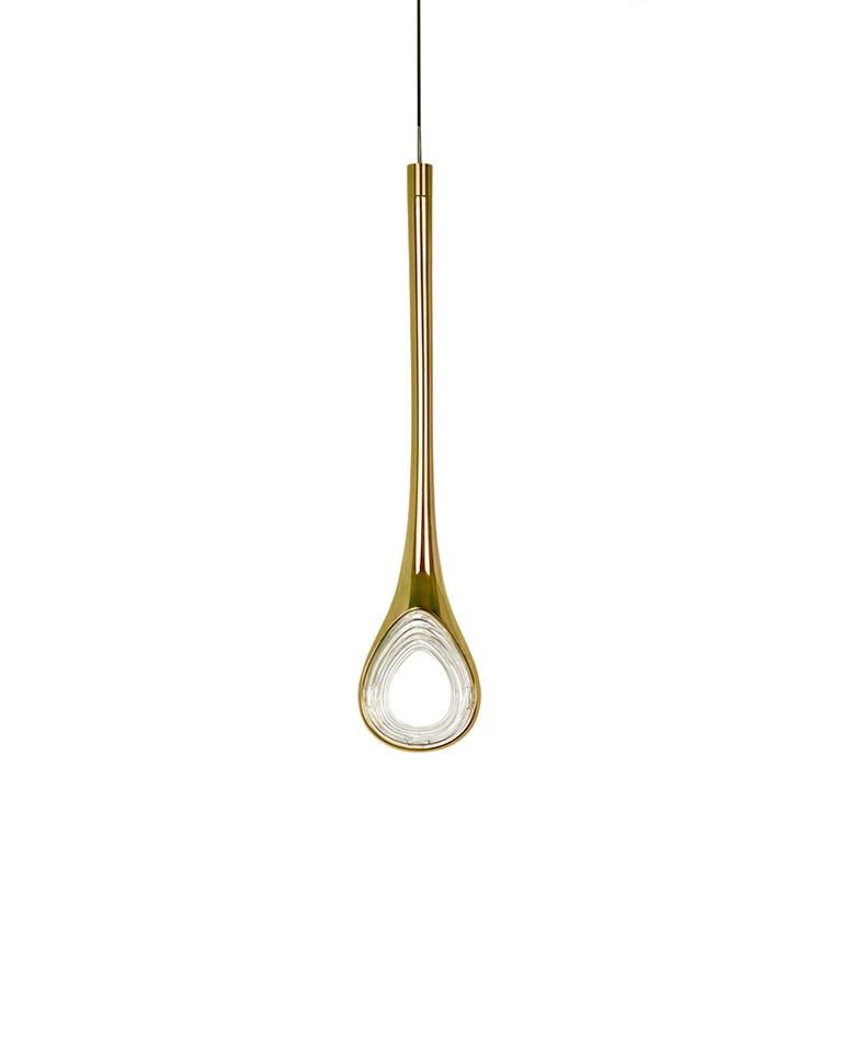 Vuelo függőlámpa arany – LED, alumínium, akril