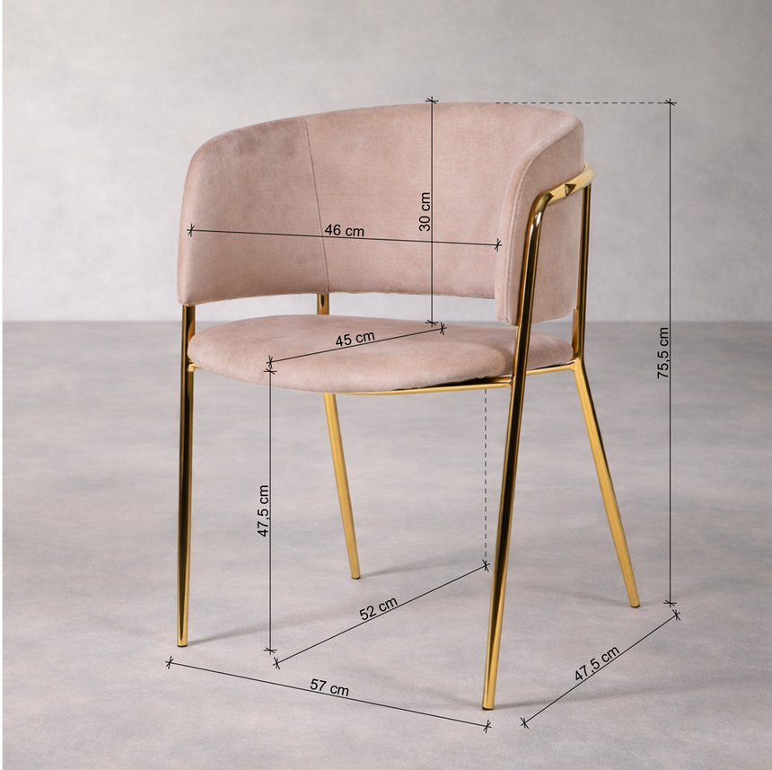 KL Mia étkezőszék bézs színben