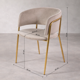 KL Liam étkezőszék camel színben