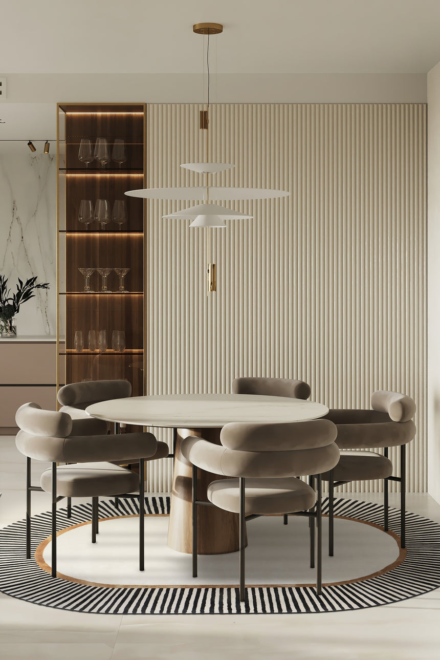Amber Beige viszkóz szőnyeg enteriőrben