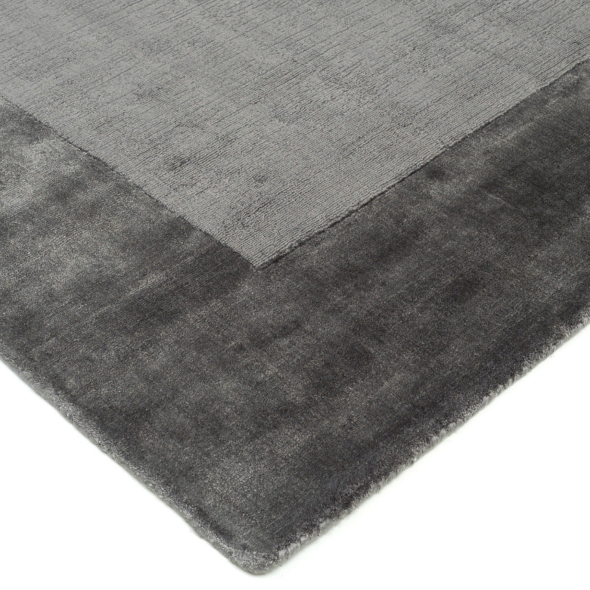 Aracelis Steel Grey viszkóz szőnyeg részlete enteriőrben