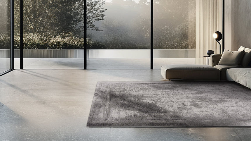 Beto Anthracite modern szőnyeg szálszerkezete közelről