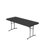 Összecsukható catering asztal 183×76 cm fehér lappal