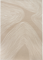 Etna Beige modern szőnyeg felülnézetből, bezs színben