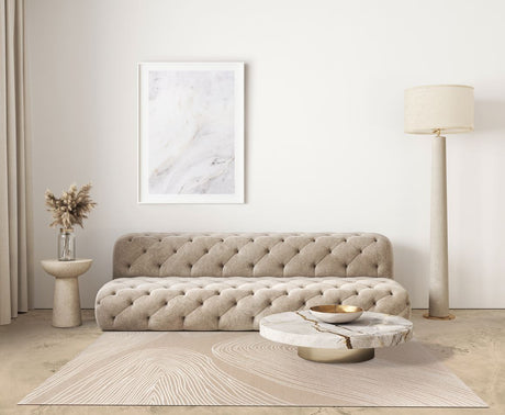 Etna Beige modern szőnyeg mintázata közelről
