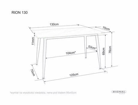 Asztal Rion 130 II.
