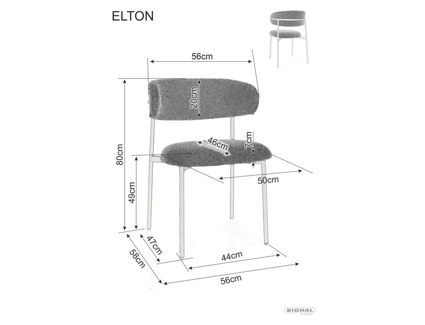 Étkezőszék Elton Raven II.