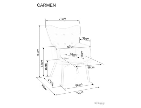 Fotel Carmen Raven II.