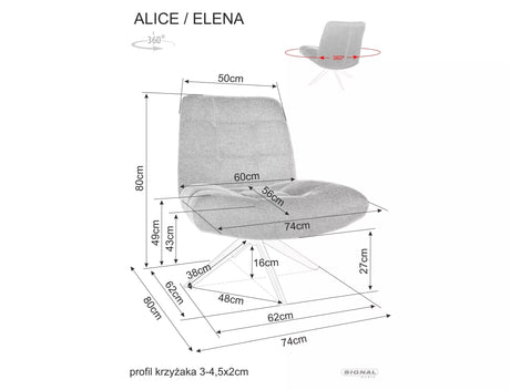 Fotel Alice Brego II.