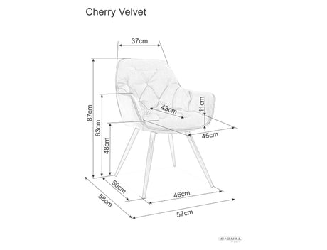 Cherry Velvet szék III.