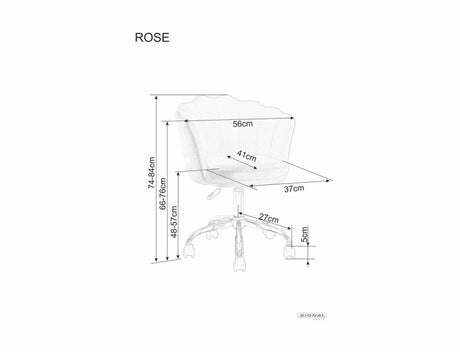 Irodaszék Rose Velvet I.