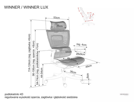 Irodaszék Winner Lux