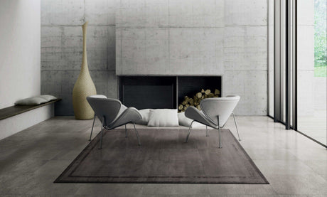 Frame Steel Gray viszkóz szőnyeg enteriőrben