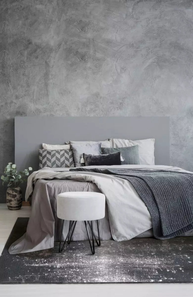 Galaxy Steel Gray modern szőnyeg felülnézetből, acélszürke árnyalatban