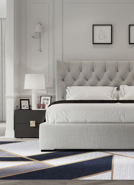 Gatsby Dark Blue modern szőnyeg enteriőrben