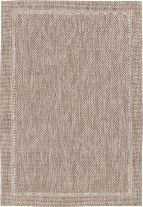 Grano Frame Gray kültéri szőnyeg felülnézetből, szürke-bézs színben