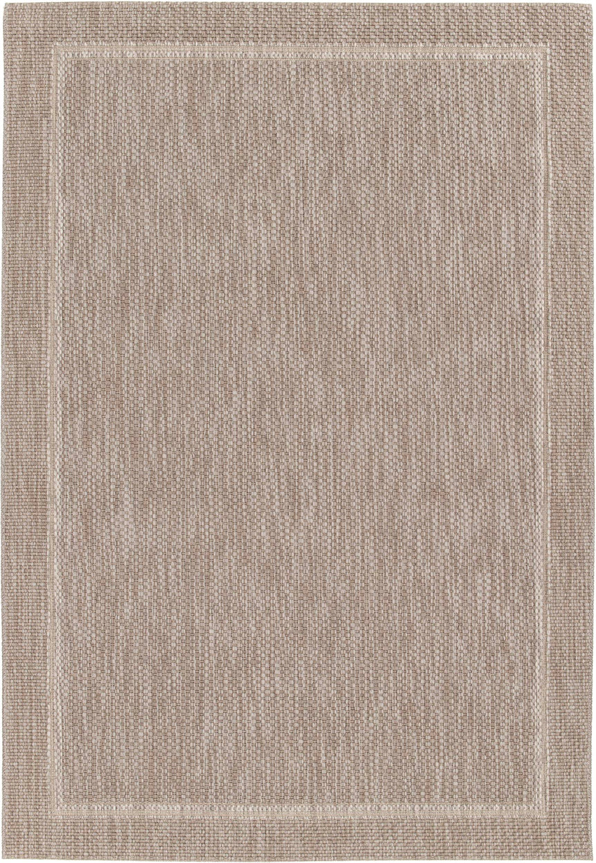 Grano Frame Gray kültéri szőnyeg felülnézetből, szürke-bézs színben