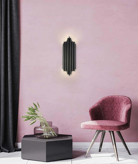 28. Harmonic Black fali lámpa fekete