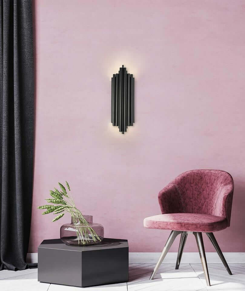 28. Harmonic Black fali lámpa fekete