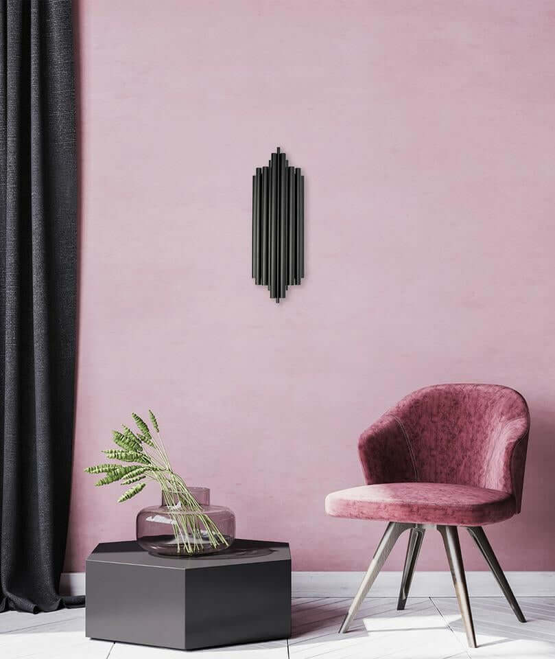 28. Harmonic Black fali lámpa fekete