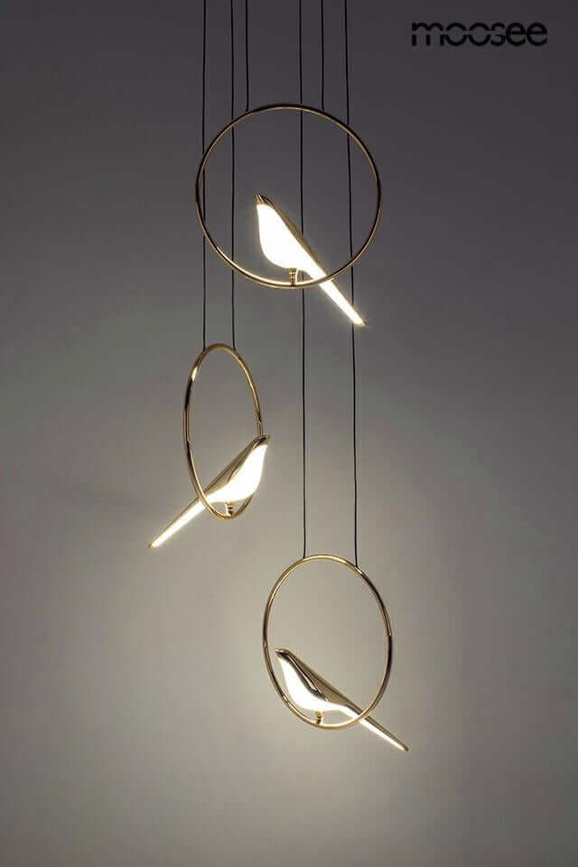 Bird Disc függőlámpa arany