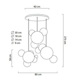 Capri Disc 3 függőlámpa arany – 180 LED, alumínium, üveg