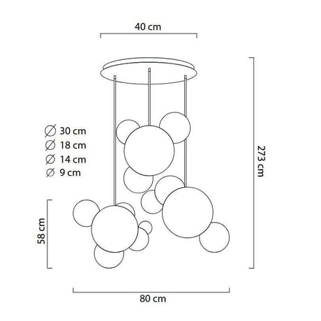 Capri Disc 3 függőlámpa arany – 180 LED, alumínium, üveg