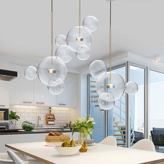 Capri Line 3 függőlámpa arany – 180 LED, alumínium, üveg