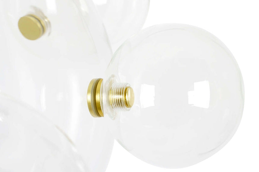 Capri Line 5 függőlámpa arany – 300 LED, alumínium, üveg