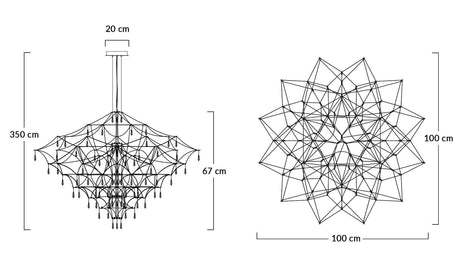 Constellation 100 Gold függőlámpa – LED, csiszolt acél