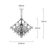Constellation 120 függőlámpa – LED, csiszolt acél