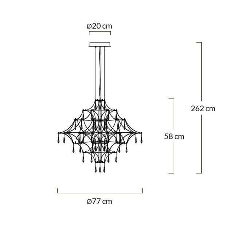Constellation 77 függőlámpa – LED, csiszolt acél
