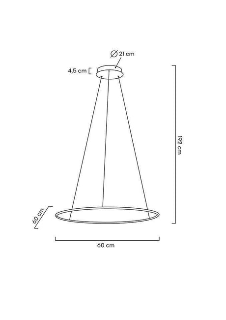 Ring Slim 60 függőlámpa arany